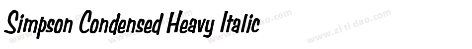 Simpson Condensed Heavy Italic字体转换